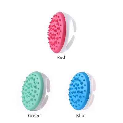 2021 Portable New Clean Shampoo Brush Silicone Head Hair Scalp Massage With Soft Silicone Comb