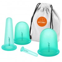 silicone facial and massage cupping set and silicone free body cupping