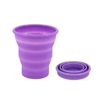 Portable Silicone Collapsible Cups Folding Travel Camping Cup with Lids,Colorful Expandable BPA Free, Drinking Cup sets