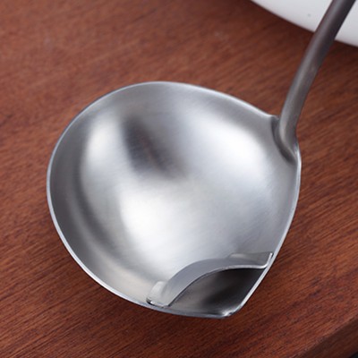 304 Stainless Steel Ladle Oil Filter Spoon Separating oil spoon Multipurpose Round Colander