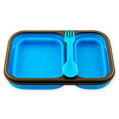 LFGB&FDA folding silicone school lunch box