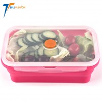 BPA free hot sale food container silicone collapsible lunch box