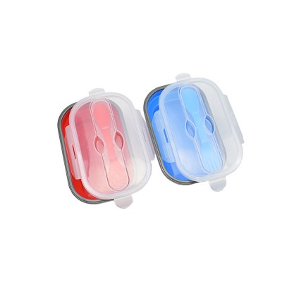 Microwave Silicone Food Container Foldable kids bento Lunch Box